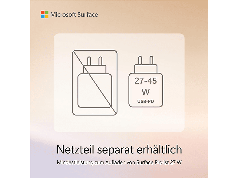 Thumbnail - MICROSOFT Surface Pro, Copilot+ PC, Neuestes Modell, 1. Edition - 12 Zoll Snapdragon X Plus X1P-42-100 16 GB 512 Qualcom...
