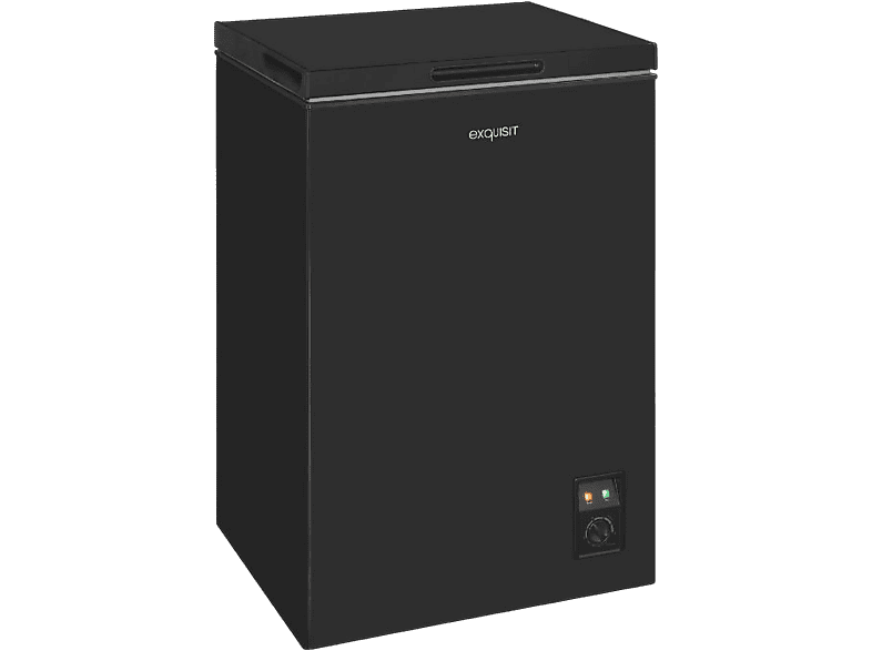 Exquisit GT100-050E Gefriertruhe (E, 99 l, 835 mm hoch, Schwarz)