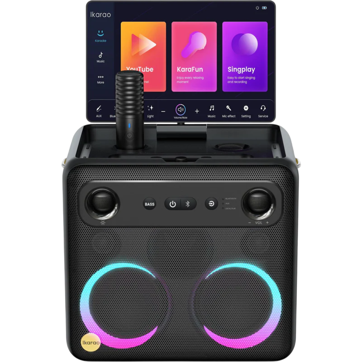 Ikarao Break X2 Partyspeaker Zwart afbeelding