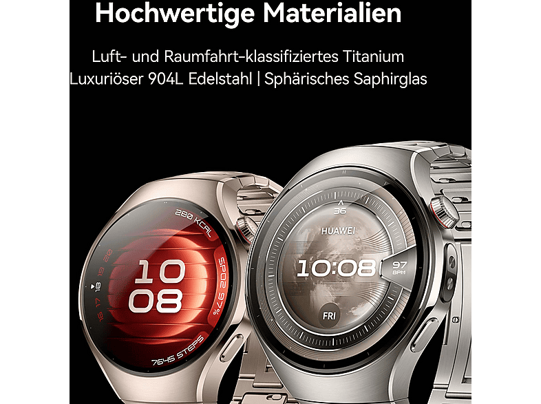 HUAWEI Watch 5 42 + Freebuds 6i Smartwatch Kompositarmband, 120-190 mm, Moon White