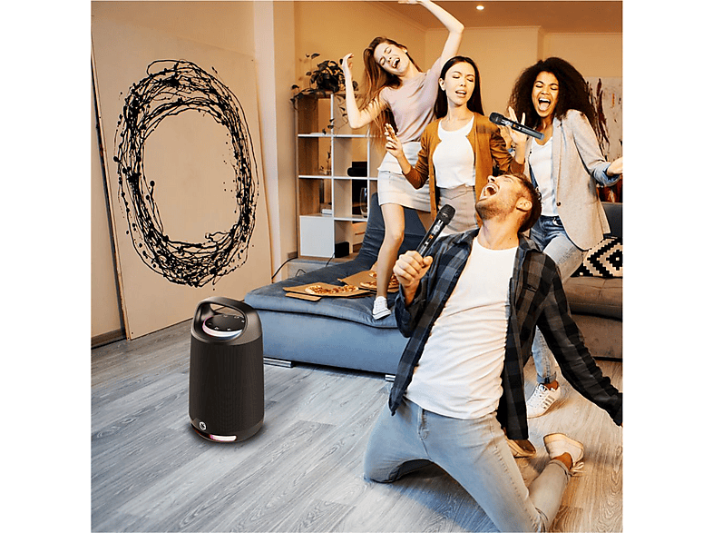 Manta SPK330B OTUS 120W Bluetooth Mikrofon Karaoke Czarny – zdjęcie 3