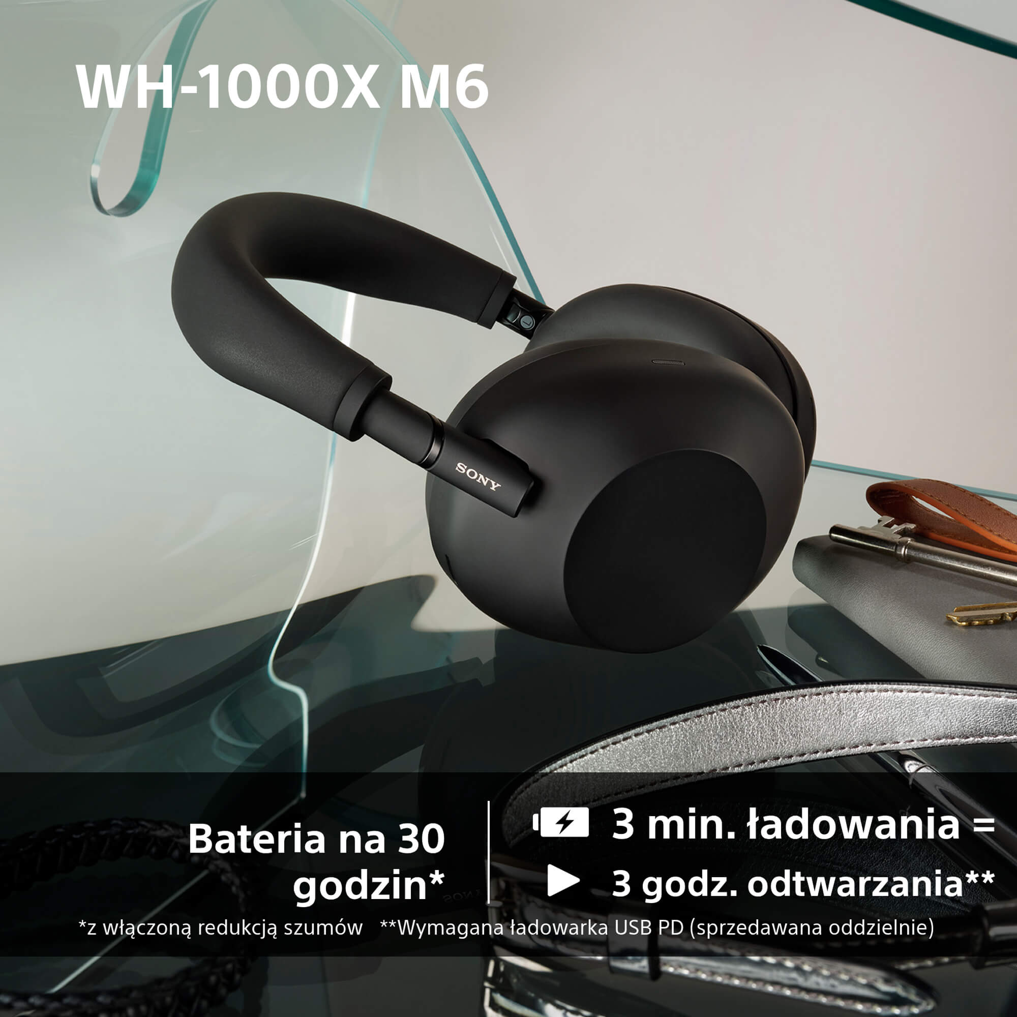 Słuchawki bezprzewodowe SONY WH-1000XM6 ANC Czarny | MediaMarkt