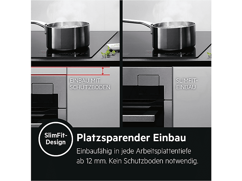 AEG TO84IA0FXB 5000, Hob²Hood Induktionskochfeld (766 mm breit, 4-Zonen, Glaskeramik, Autarkes Kochfeld) — Foto 4 von 5