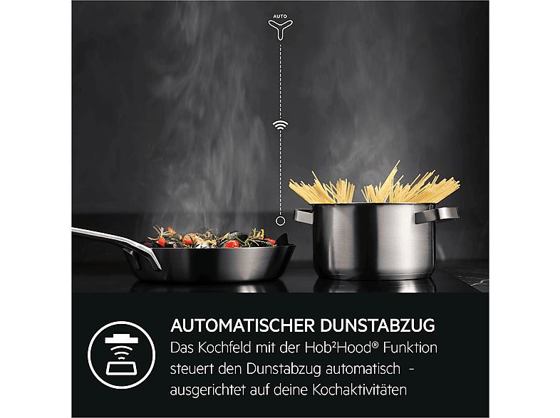 AEG TO64IB0FXB 6000 Flex, Hob²Hood Induktionskochfeld (576 mm breit, 4-Zonen, Glaskeramik, Autarkes Kochfeld) — Foto 2 von 5