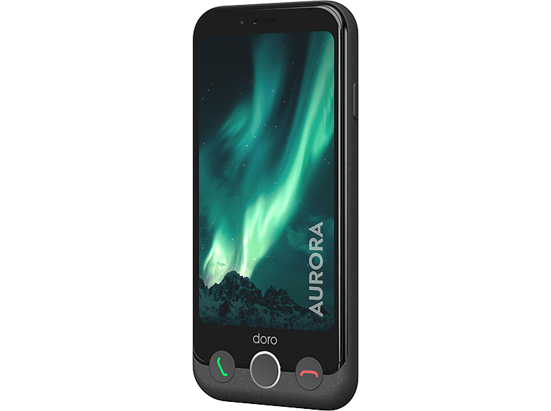Thumbnail - DORO Aurora A10 + Display Schutzglas und Wallet Case 64 GB Graphit Dual SIM
