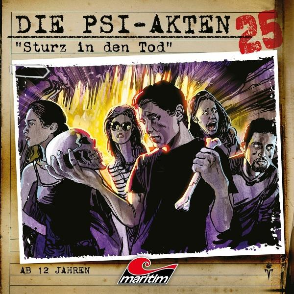 Buchcover: Menschen halten Schädel, Text: Die Psi-Akten.