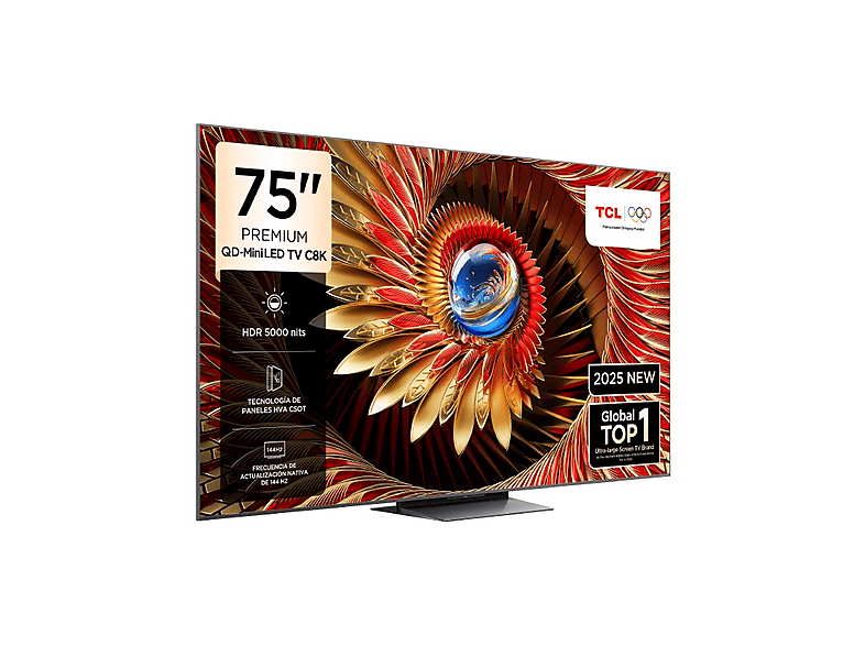 TCL 75C8K 75 inç 189 Ekran Uydu Alıcılı Smart Google 4K Premium QD
