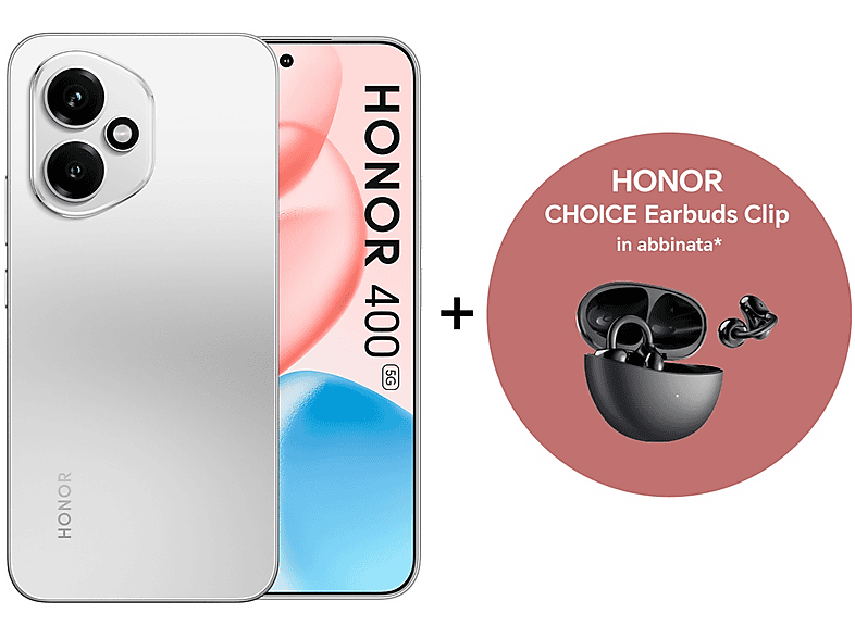 Honor 400 + Choice Earbuds Clip, 512 Gb, Silver
