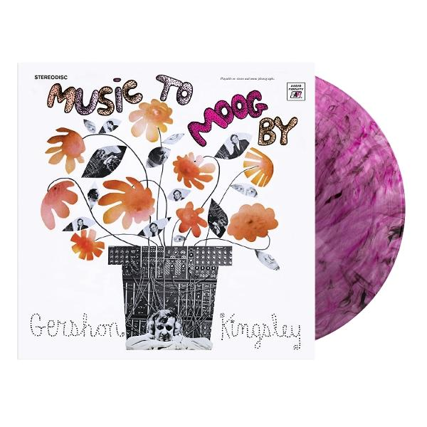 Albumcover mit einem Blumentopf und Blumen, mit einer lila Schallplatte. Das Cover hat Text.