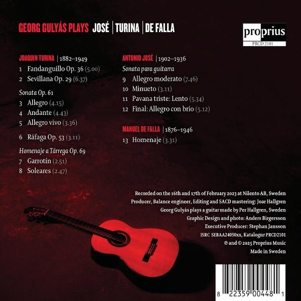 Albumcover mit Musikdetails, einem Gitarrenbild und einem Barcode.