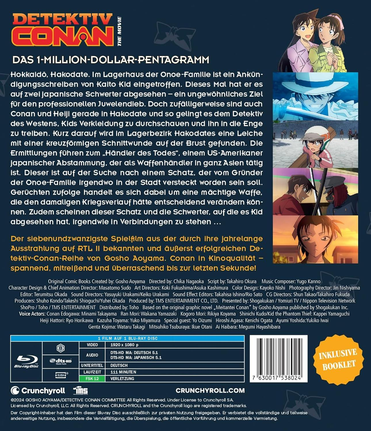DVD-Rückseite, Detektiv Conan, mit Text und Bildern.