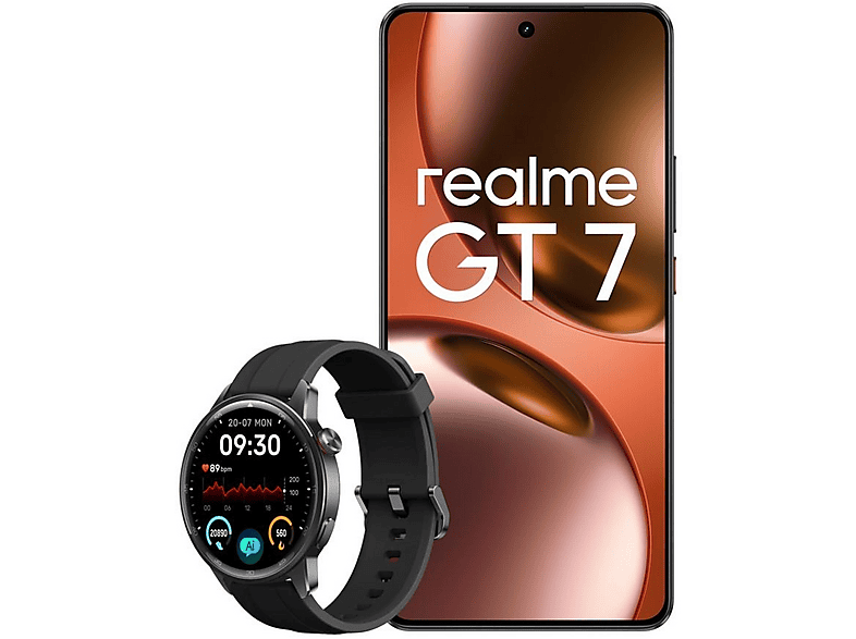 realme GT 7 5G 12+512 + Watch S2, 512 GB, Black Smartphone