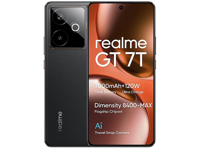 realme GT 7T 5G 12+512, 512 GB, Black Smartphone