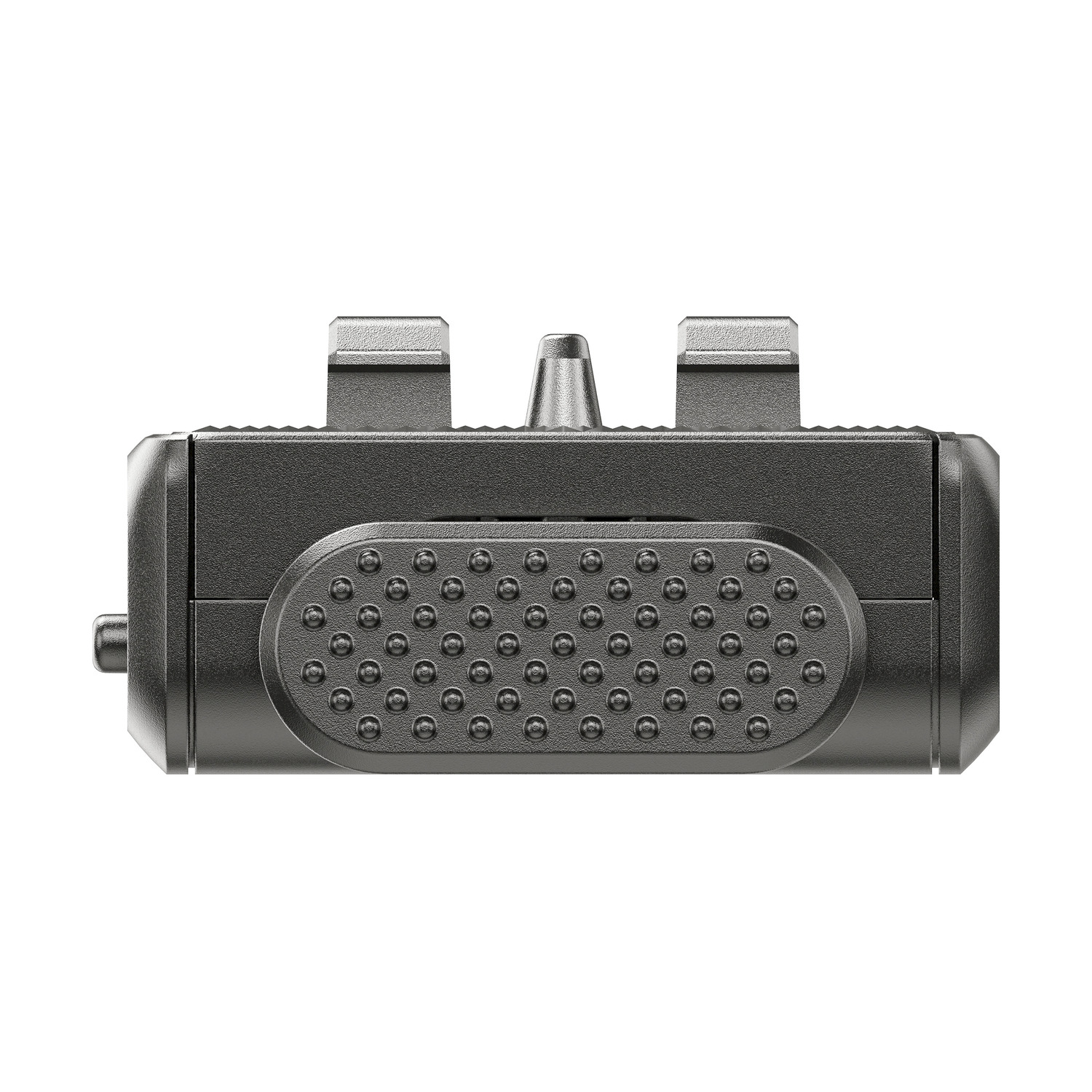 Accessorio Insta360 nero con un pulsante e il logo Insta360.