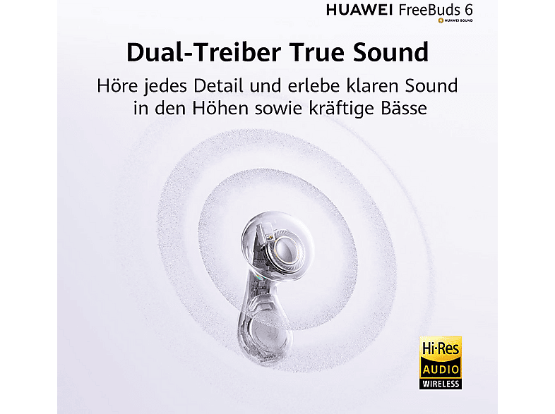 Thumbnail - HUAWEI FreeBuds 6, In-ear Kopfhörer Bluetooth White