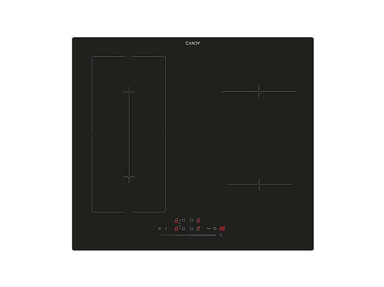 CANDY CIES64MCA PIANO COTTURA A INDUZIONE, 4 zone di cottura, dimensioni: L 59 cm, P 52 piano in Vetroceramica, Nero