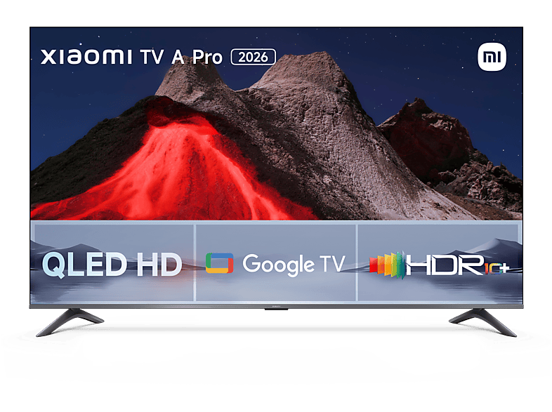 TV QLED 32" - Xiaomi 32 A PRO, HD, Quad A53, Smart TV, Google Negro