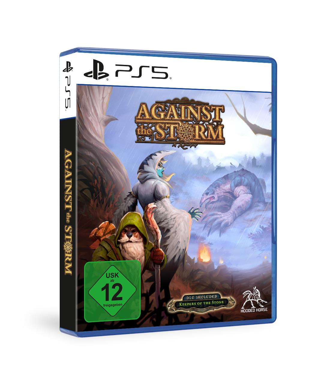 Spielcover: Fantasieszene mit Figuren, eine große, dunkelblaue Hülle.