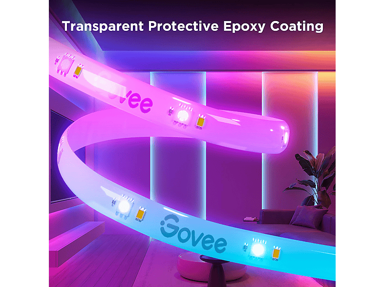 GOVEE RGBIC+ 5m Innen & Außen LED-Lichtleiste Mehrfarbig