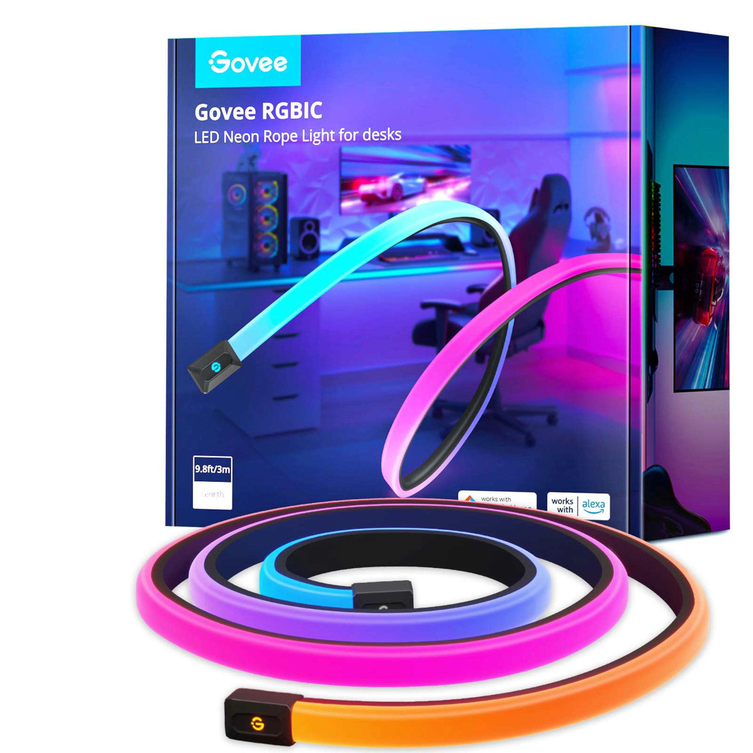 LightsGo USB LED-Lichterkette – 20 LEDs, 2 M, Herzform, Blau, Für PC & Handyladegerät