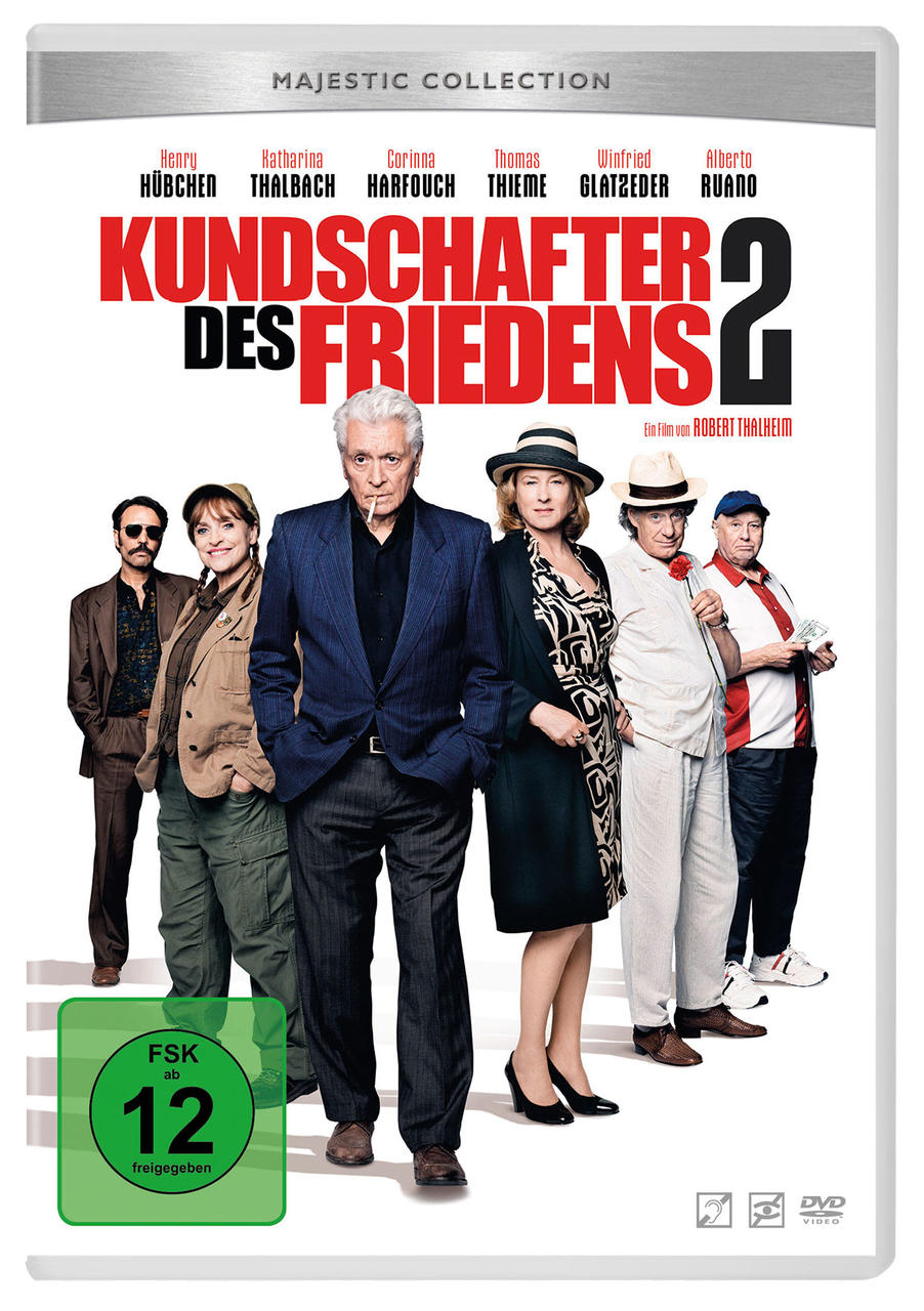 DVD-Cover: 'Kundschafter 2 des Friedens'. Schauspieler vor weißem Hintergrund, Titel oben.