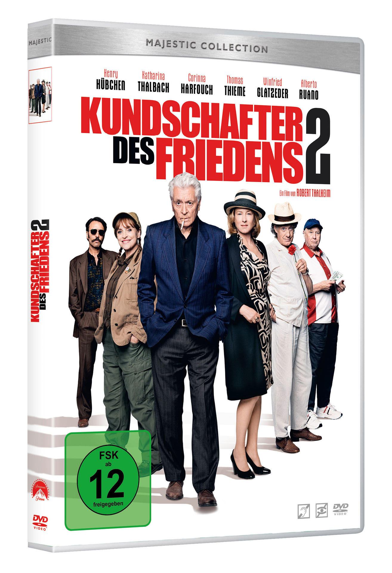 DVD-Cover eines Films. Personengruppe mit Text auf Deutsch. USK 12 Logo.