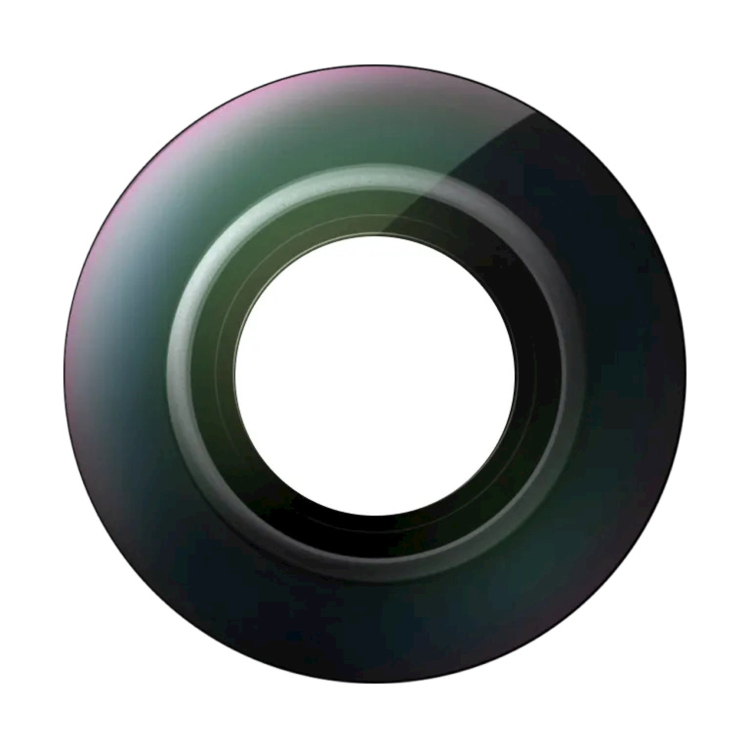 Un primo piano del copriobiettivo della fotocamera Insta360.