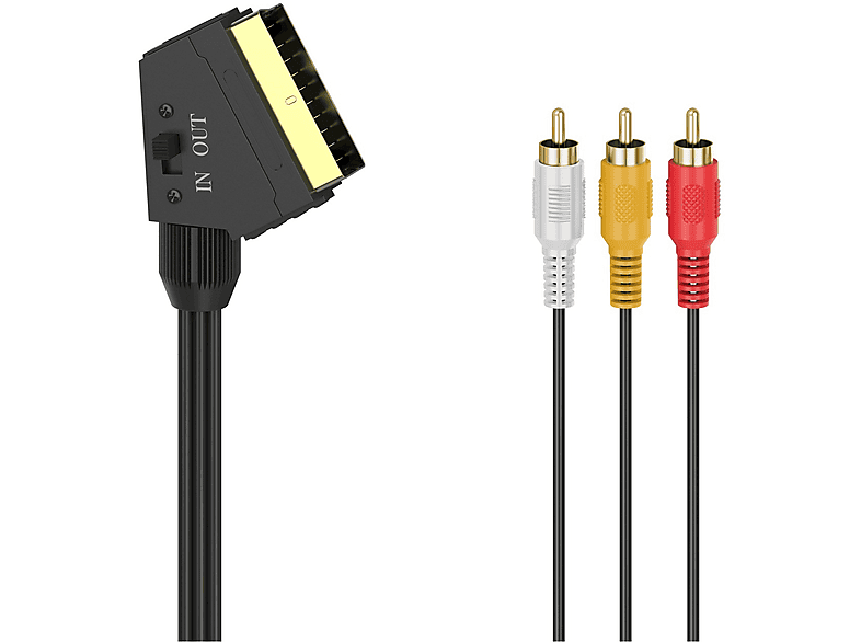 ISY IHD-9048 Cavo Scart a 3 x RCA, Spina spine RCA. Lunghezza cavo 1,5 m