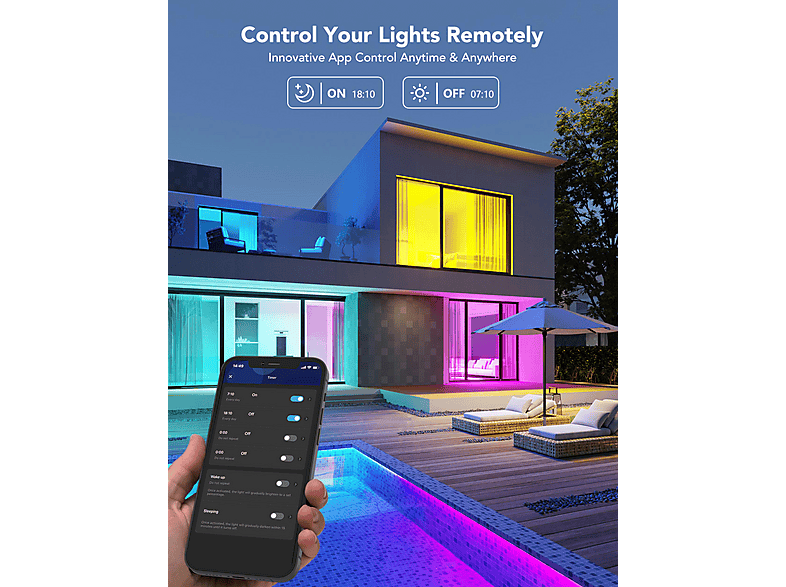 Thumbnail - GOVEE Smarte LED Sockel E27 RGBWW 1200lm Glühbirne Mehrfarbig