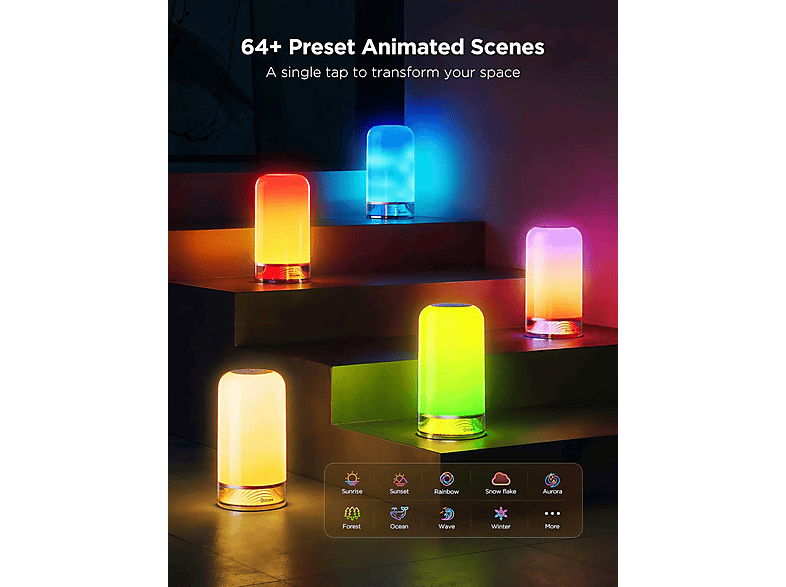GOVEE RGBICWW dimmbare LED Tischlampe Mehrfarbig