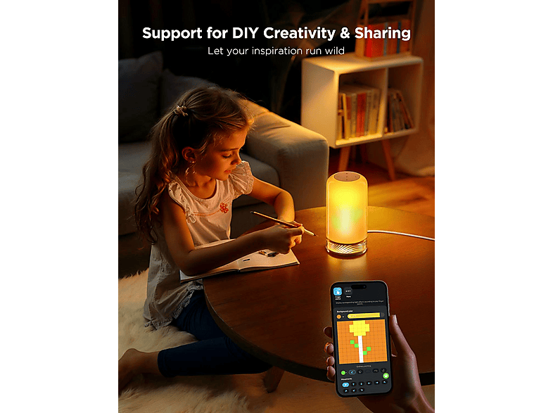 GOVEE RGBICWW dimmbare LED Tischlampe Mehrfarbig
