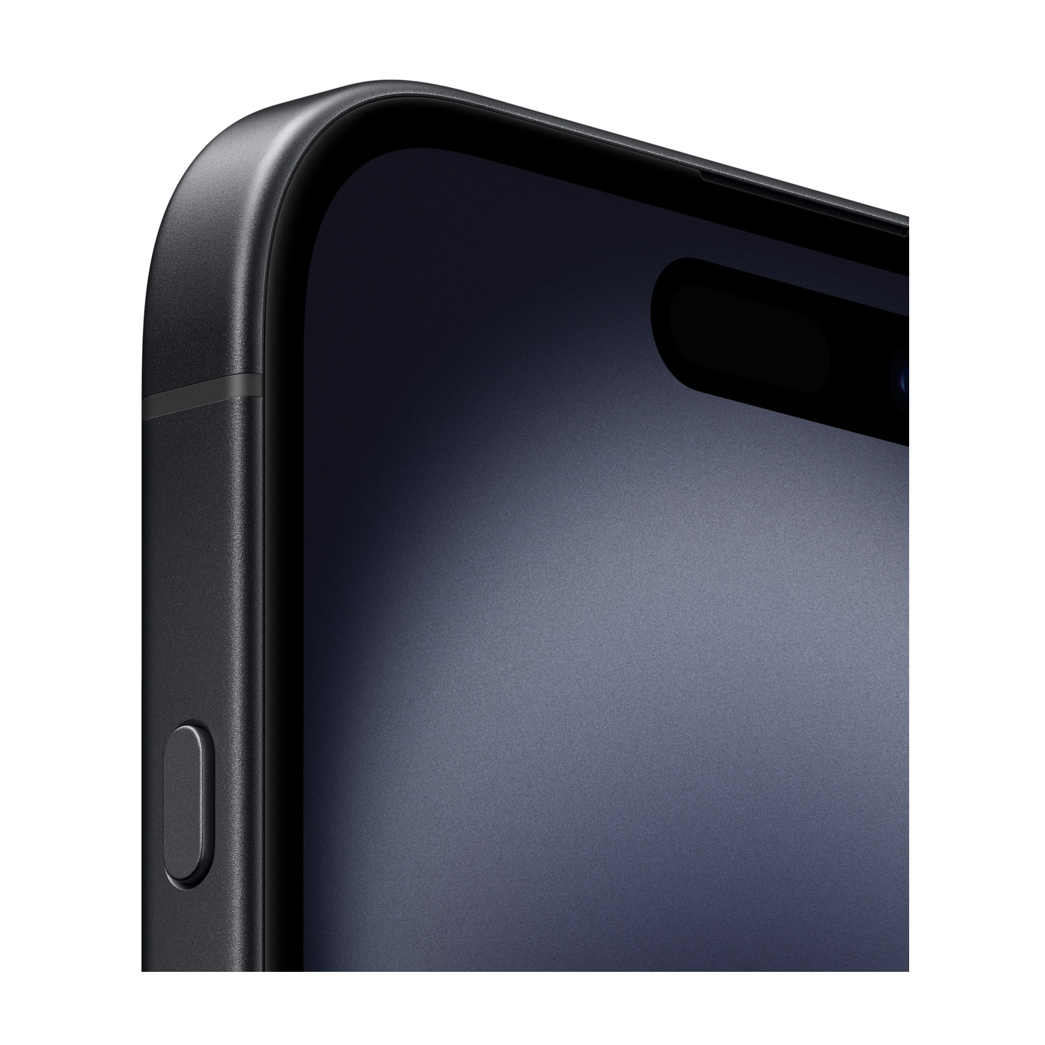 Primo piano di uno smartphone, che mostra parte dello schermo e il lato con un pulsante.