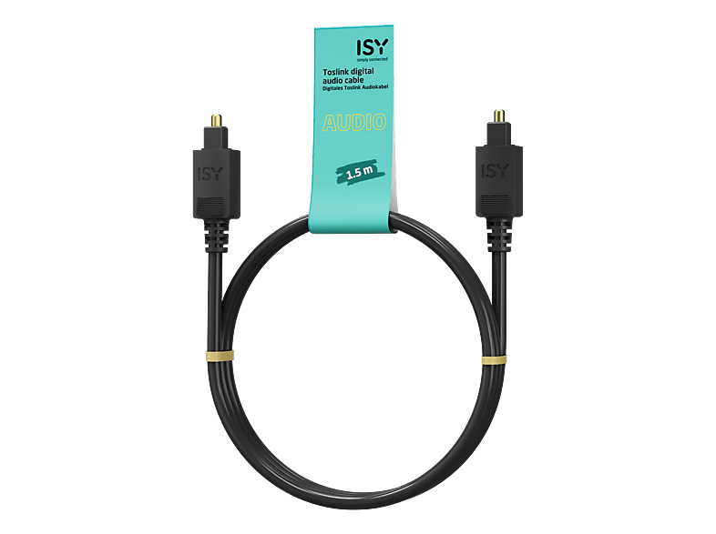 Kabel Toslink ISY IAU-1012 1.5m Czarny – zdjęcie 2