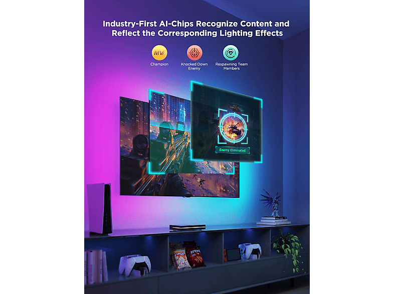 Thumbnail - GOVEE KI TV/PC Synchronisierungsbox 2 8K@60Hz, 4K@144Hz Sync Box Mehrfarbig