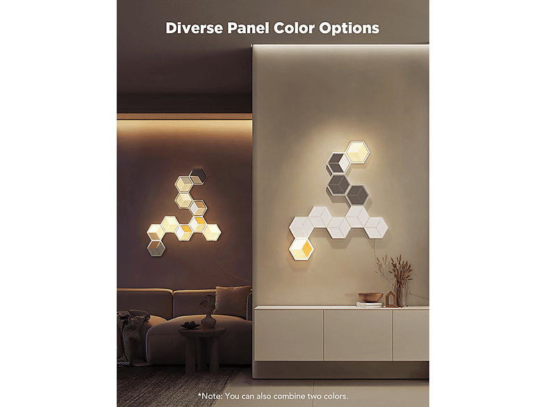 Thumbnail - GOVEE Glide Hexagon Light Panels Ultra 7 Pack Dekoleuchte blau,lila