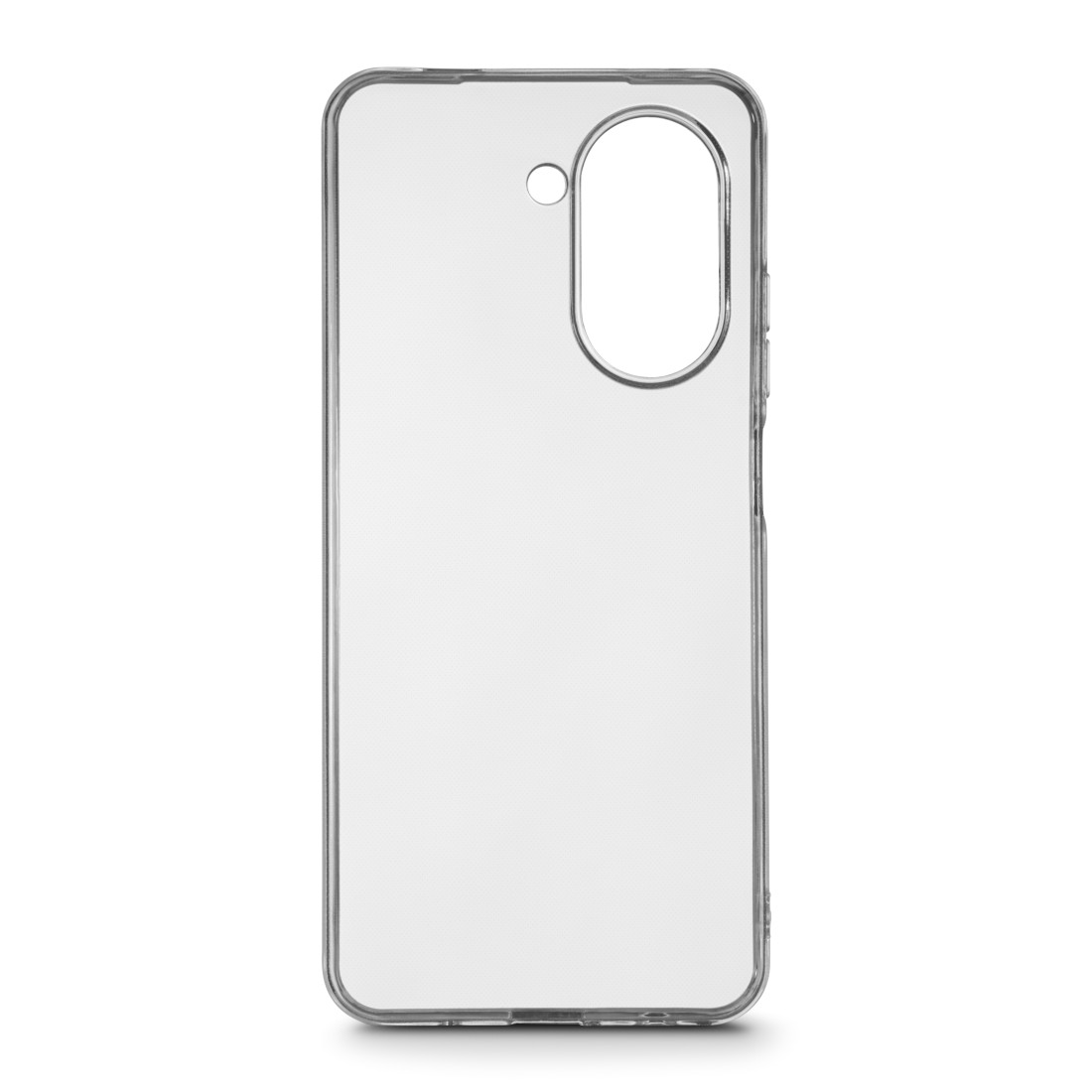 Transparente Telefonhülle, Rückansicht, mit Kameraöffnung.