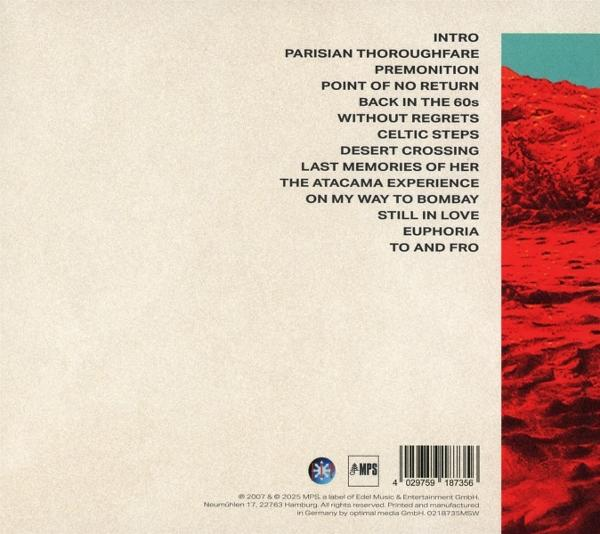 Rückseite der CD-Hülle. Titelliste und Künstlername. Text: The Atacama Experience.