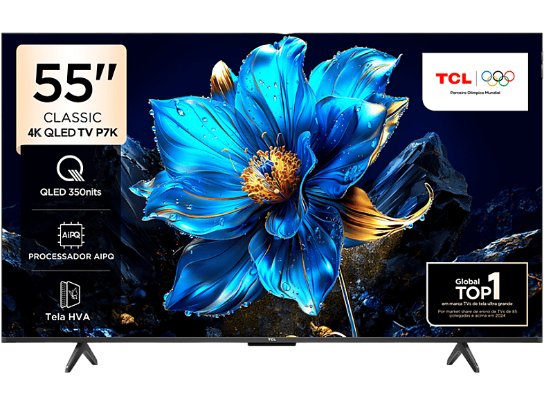 TCL 55P7K 55 inç 139 Ekran Uydu Alıcılı Smart 4K UHD QLED Google TV