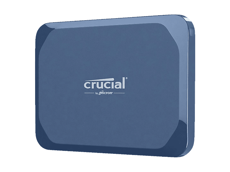 CRUCIAL X10 Portable SSD, PC/Mac Festplatte, 2.100MB/s, IP65 Festplatte, 2 TB SSD, extern, Blau Matt