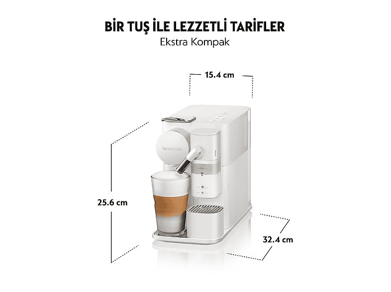 NESPRESSO Lattissima One F121 Kapsüllü Kahve Makinesi Beyaz Fiyat