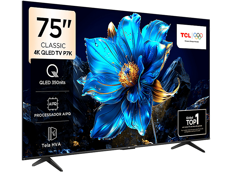 TCL 75P7K 75 inç 190 Ekran Uydu Alıcılı Smart 4K UHD QLED Google TV