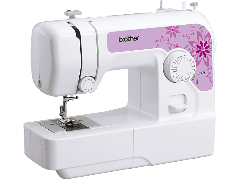 Brother J17S Nähmaschine (50 Watt, 14-Stiche, Freiarmnähen, Weiß)