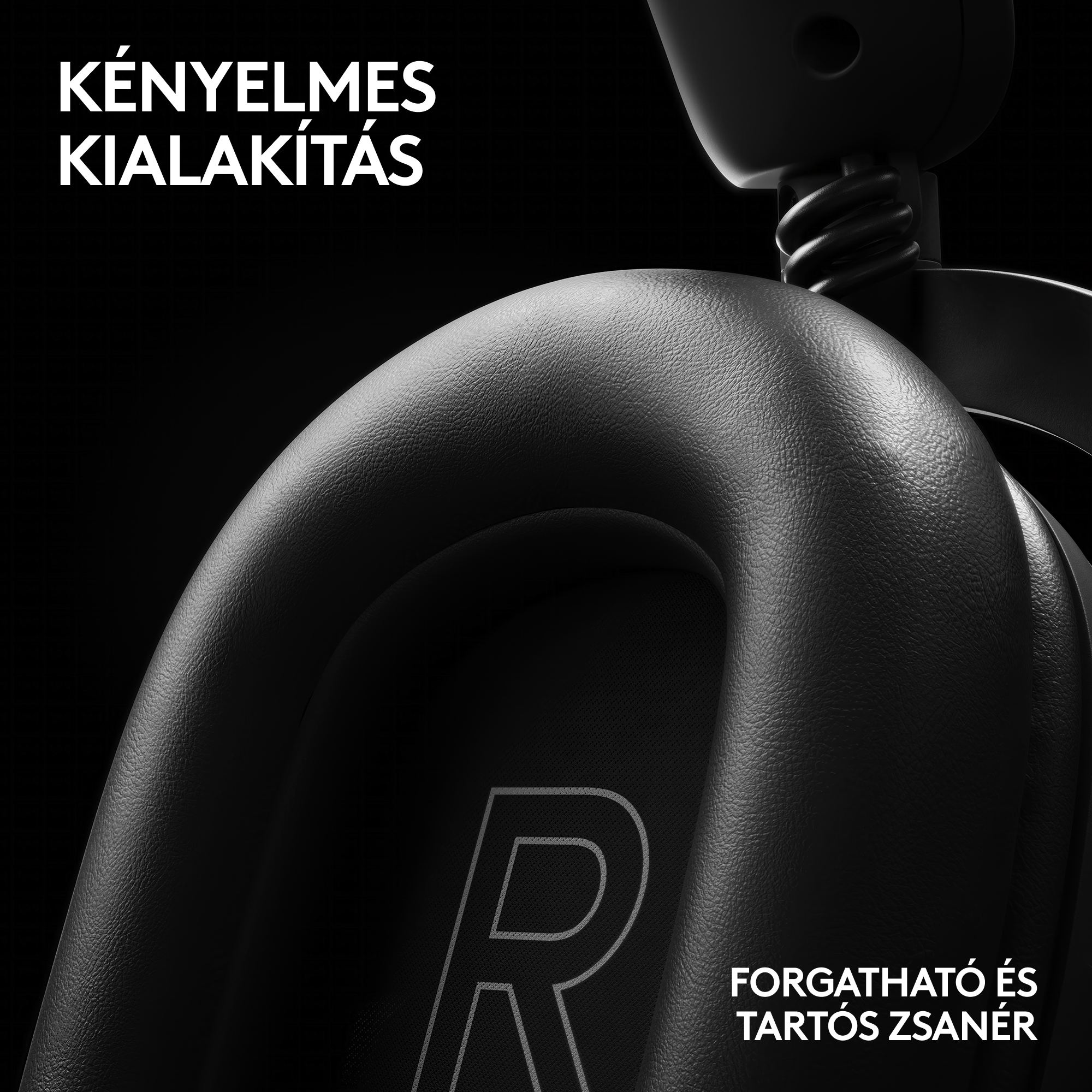 Fekete gamer fejhallgató. Kényelmes kialakítás. Forgatható fülkagylók.