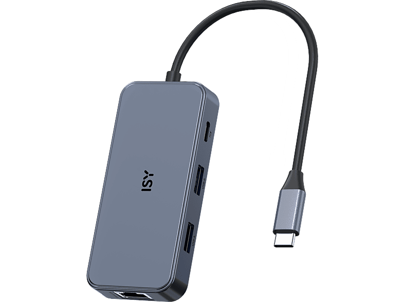 ISY IAD-1033 7 in 1 Multiadapter, Silver