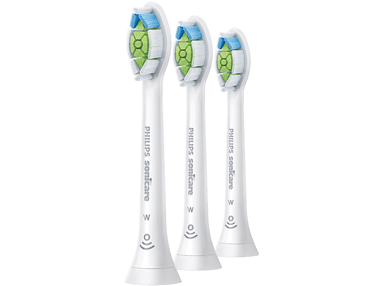 Recambio para cepillo dental - Philips Optimal White HX6063/87, Cabezal Sonicare, Pack 2+1, Blanqueador, Control antiplaca, Suavidad media, Blanco