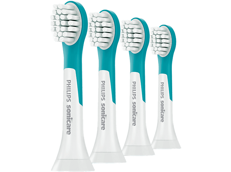 Recambio para cepillo dental - Philips Sonicare For Kids HX6034/90, x4 Cabezales de recambio, Diseñado niños +3 años