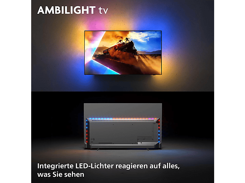 PHILIPS 55OLED760/12 OLED Ambilight TV (Flat, 55 Zoll / 139 cm, UHD 4K, SMART TV, Ambilight) – Bild 3