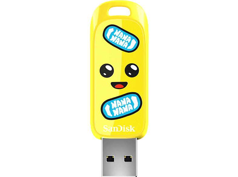 Memoria USB 128GB - Sandisk SanDisk® Fortnite®, edición Banano, Peely, Hasta 130 MB/s, 3.2, Amarillo