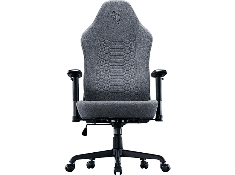 Silla gaming - Razer Iskur V2 X, 2D (regulable en altura y anchura), Carga máxima 136 kg, Reclinable 152°, Soporte lumbar integrado, Gris Claro