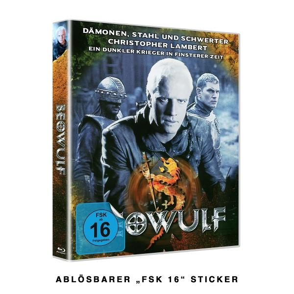 DVD-Cover. Mann mit weißen Haaren und zwei weitere in Rüstung. Titel: Dämonen, Stahl und Schwerter. Freigegeben ab 16 Jahren.